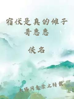 宿伏是真的儺子哥惠惠